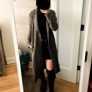 ARMANI EXCHANGE BOUCLE MIDI COAT (EARTH TONE)